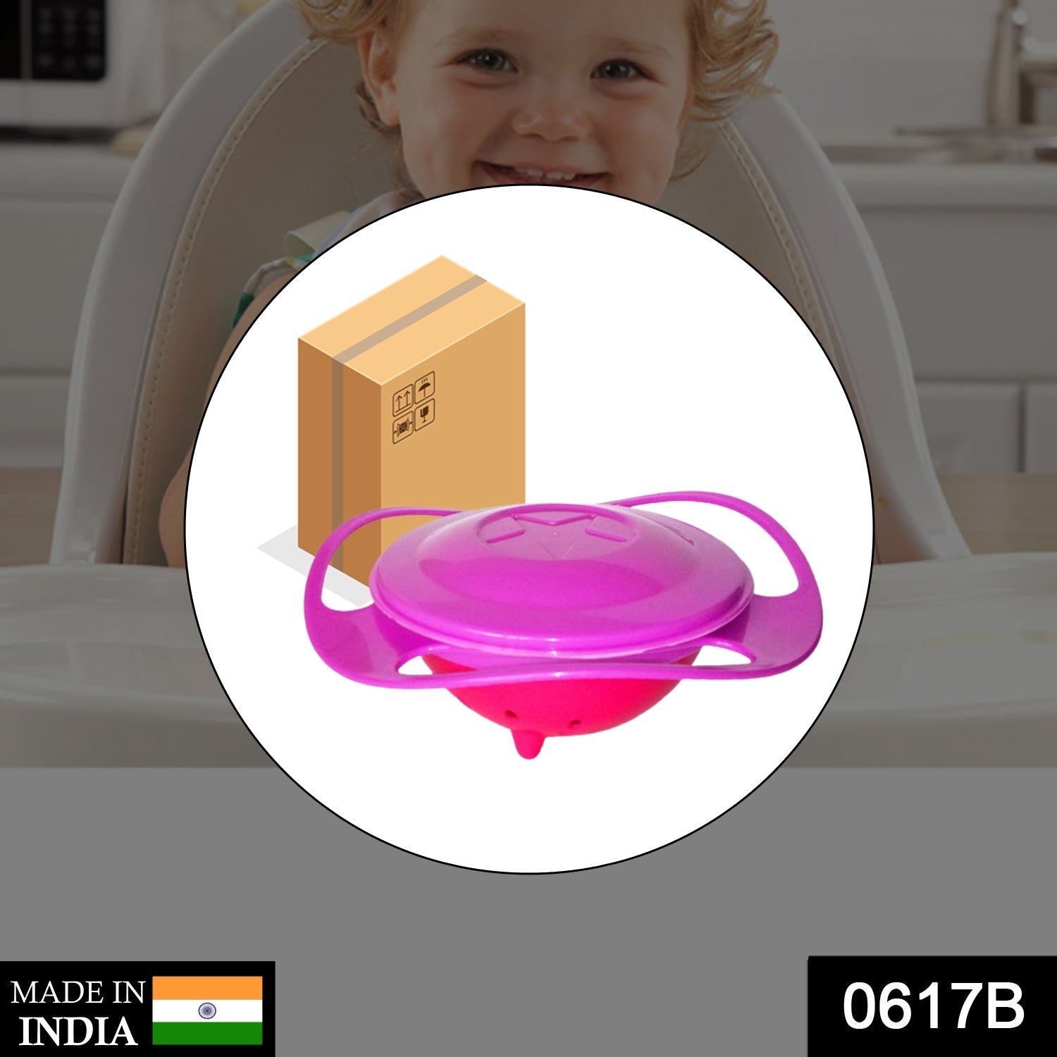 Innovative rotating bowl for kids, designed to prevent spills and mess during mealtime. Innovative rotating bowl for kids, designed to prevent spills and mess during mealtime.